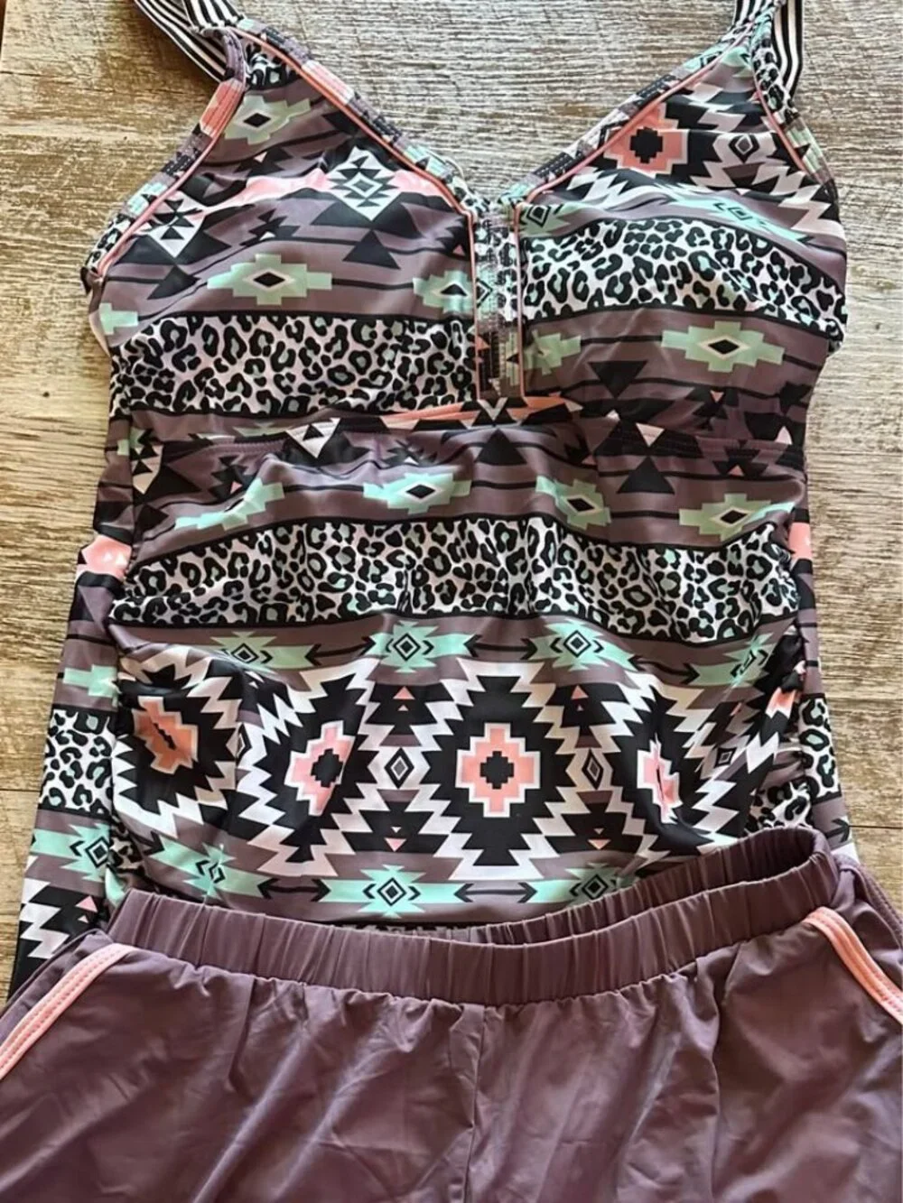 NWT Tankini/Swim shorts Swimsuit Set SZ 6
